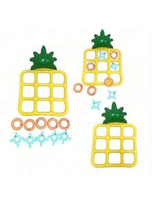 1 Set Inflatable Pineapple Ring Toss Game, PVC Inflatable Throwing Ring Game Set, Pineapple Inflatable Ring Toss, Water Throwing Game Props, Suitable For Family Gatherings, Pool Parties, Interactive Games - Multicolor - View 3