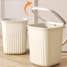 1 large-capacity 30L plastic trash bin with a lid, featuring a flip-top design to prevent odor leakage. It is used for storing desktop garbage such as fruit peels and paper scraps, keeps, places, keeping and keep, keeping, places, keep offices, living rooms, and studies. - 多色(隨機) - 查看 1