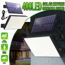 400 LED Solar Wall Light With Motion Sensor, LED Cool White Solar Flood Light, High Brightness Solar Street Light, Large Solar Panel, Easy Installation, Super Bright, Auto On/Off, Suitable For Porch, Yard, Garage, Fence, Path, Wall - 1PC - View 6