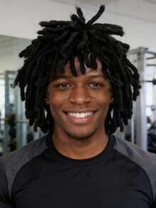 Tóc giả ngắn màu đen kiểu dreadlock cho nam, tóc giả dreadlock tổng hợp trông tự nhiên cho nam và nữ, tóc giả bob xoăn thời trang có mái cho các dịp lễ hội, hóa trang, rapper hip hop, tiệc theo chủ đề, trang phục punk disco rocker, mặc hàng ngày, biểu diễn sân khấu và chụp ảnh, dễ lắp đặt, bền và dễ bảo quản. - Nhiều màu - Xem 12