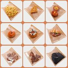 Half-Coated Paper Bread Bags, DIY Baking Packaging Toast Doughnut Wrapping Kraft Paper Coated Bags - View 7