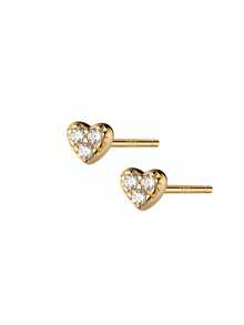 1 Paar minimalistische 925er Sterling Silber Ohrstecker mit 3 kubischen Zirkonia Herzen, Schmuckgeschenk für Frauen, geeignet für Büro, Dates, Feiertage - Herzförmig 1 - Übersicht 5