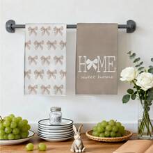 MEMNUN 2件裝奶茶色水彩漸層蝴蝶結 Home Sweet Home 印花廚房抹布洗碗布 40*60cm/45*70cm 超細纖維聚酯材質 現代柔軟洗碗布 廚房抹布、洗碗布、手巾、抹布、居家裝飾、廚房裝飾 烹飪烘焙手巾 廚房配件 可機洗 清潔日用品 適用於餐廳廚房 居家裝飾與送禮 全季節 - 彩色 - 查看 7