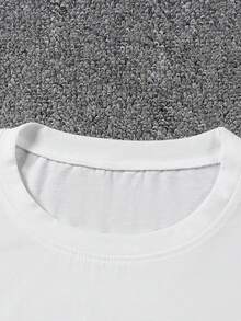 Cute Dog Graphic Cotton T-Shirt - Y2kGraphic Print 100% Cotton Crew Neck Short Sleeve T-ShirtsStreetwear Style, Ideal Fo Summer Clothes Summer Ou - White - View 3