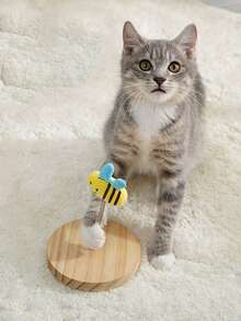 3pcs/1pc Cat Self-Entertaining Teaser Wand, Cat Toy Self-Entertaining Boredom Relief Chew Scratch Resistant Kitten Cat Toy Pet Supplies - Multicolor - View 4