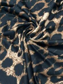 Women's Knit Sleeveless Spaghetti Strap Bodysuit, Lace & Leopard Print Patchwork Sexy Bodycon Design - Brown - View 3