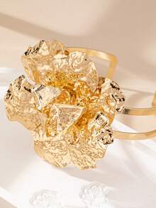 1pc Floral Pendant Bracelet, Fashionable Design Suitable For Elegant Ladies, Suitable For Holidays And Daily Wear - Gold - View 5