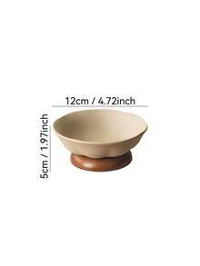 Plato mini vintage de cerámica gruesa de 12 cm, plato de servir de estilo de Oriente Medio para dátiles, apto para frutos secos, dátiles y postres - Gres+marrón - Ver 2