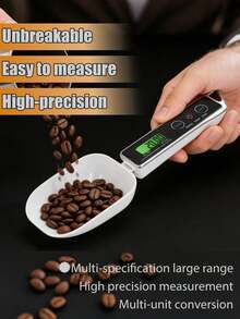 电子勺秤 - 高精度 500 克量程，带液晶显示屏的可调节电子厨房秤，适用于药品、宠物食品等，可进行精确的重量测量，电池供电（不含电池）。 - 彩色 - 查看 11