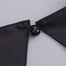1 pieza Cuello falso estilo payaso vintage dramático con bola roja esponjosa, accesorio de disfraz para actuación de circo, unisex - Negro - Ver 11