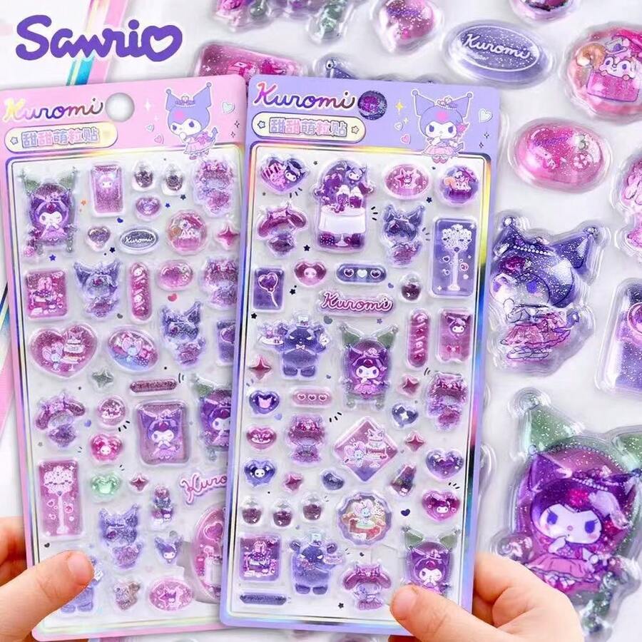 3D Embossed Bubble Sticker Diamond Gem Sticker Girl Cute And Good Looking, Can Decorate Phone Case, Adhesive And Not Easy To Fall Off, Some Styles Pattern Details And Colors May Have Slight Differences, Randomly Shipped - Multicolor - View 1