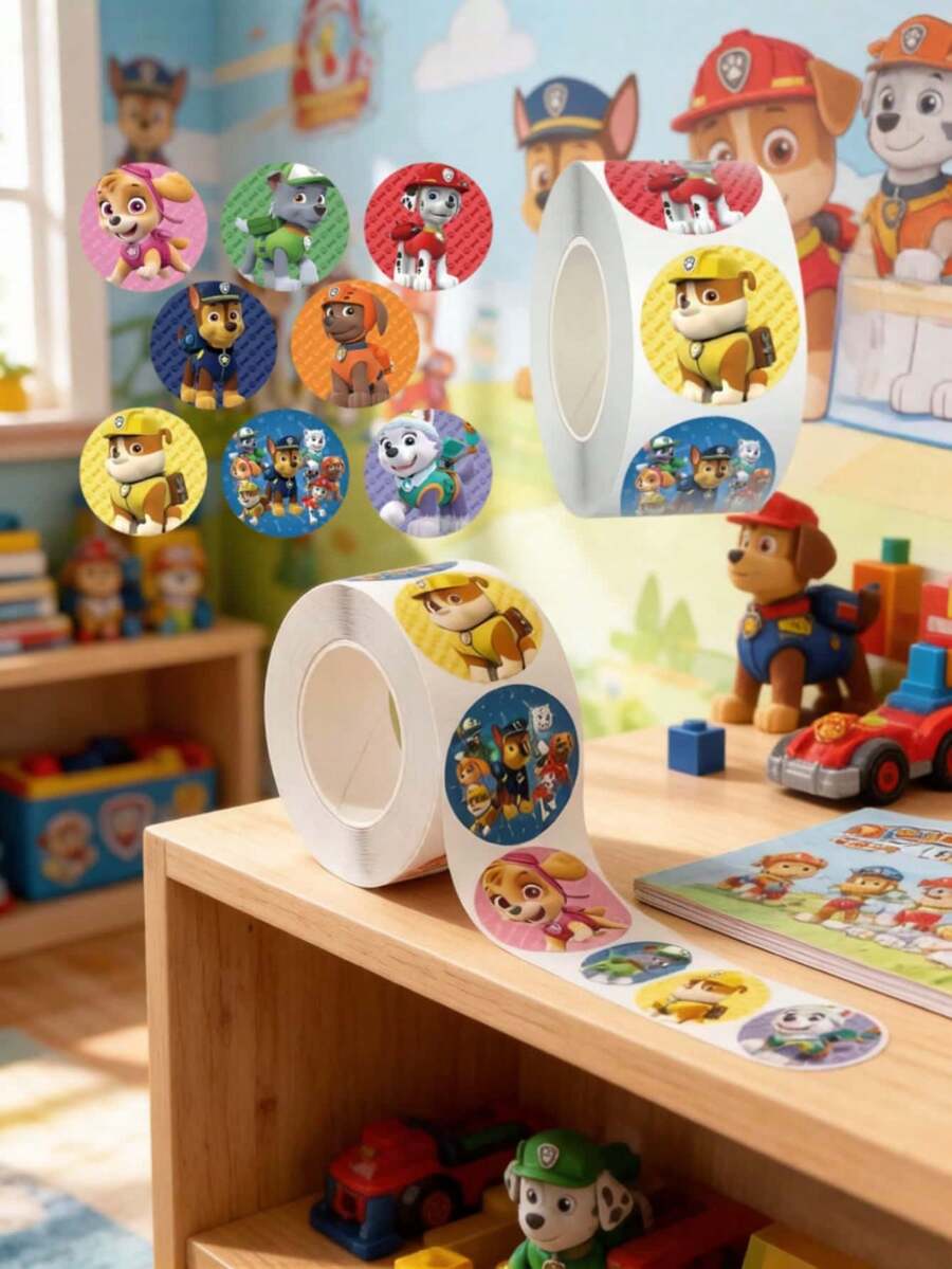 500 miếng/cuộn, hình dán Paw Patrol, gồm các nhân vật Rubble, Chase, Rocky, Zuma, Skye, Everest, Tracker, Tuck, Ella, Rex, WildCat, Liberty, hình dán hoạt hình dễ thương dùng để trang trí điện thoại, laptop, sổ tay, đàn guitar, cốc, văn phòng phẩm, chống thấm nước. Sản phẩm thực tế có thể khác với hình ảnh minh họa. - ngẫu nhiên - Xem 1