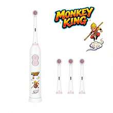 Cepillo de dientes eléctrico de 4 cabezales con 2 baterías AAA, cepillo de dientes eléctrico de limpieza inteligente a batería, cerdas suaves - Blanco - Ver 11