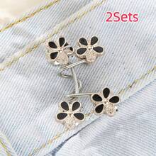 2/4/6Sets Jeans Waist Adjuster Buckle Waist Tightening Tool Elastic Button Waistband Size Adjustable Tightening Accessory - A - View 19