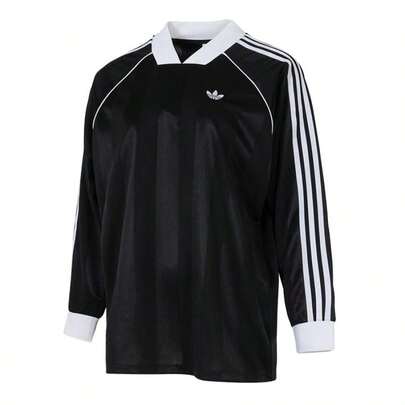 Adidas Women's T-Shirt, Spring Casual Wear, 3S JAQUARD LS Simple Daily Outdoor Travel Top, KD2897