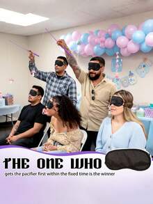 18pcs/6sets - Baby Shower Games: Fun Party Favors - The Best Baby Shower Games Ever, Gender Neutral Ice Breakers, Pacifier Toss, Gender Reveal Party Games (Pink) - Multicolor - View 7