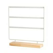 1个首饰收纳盒，4层耳环架，带48个孔，6个挂钩项链收纳架，木质手镯戒指盒，母亲节礼物，时尚宿舍装饰，情人节礼物，房间装饰 - 彩色 - 查看 15