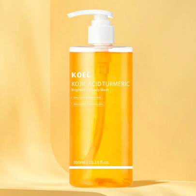 KOEC Kojic Acid Turmeric Brightening Body Wash, Even Out Tone, Radiance, Moisturizing Exfoliating Shower Gel For Women & Men