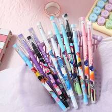K-POP Fan Erasable Gel Pen Set (12/24/36/48pcs), Cartoon Design Reusable Writing Pens Suitable For Note Taking - Multicolor - View 4