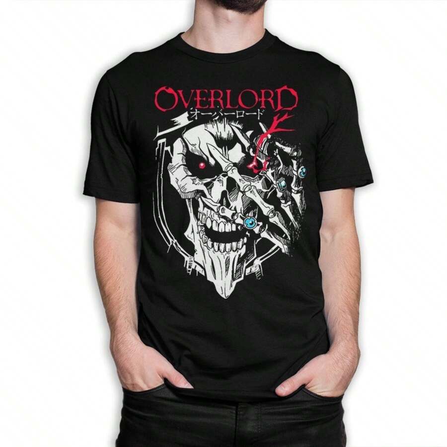 Overlord Ainz Ooal Gown T-Shirt, Men's Women's Sizes (Met-114) - 黑色 - 查看 1