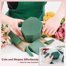 3 Packs/6-Pack Floral Foam Blocks, Florist Green Foam For Flower Arrangements, Wet & Dry Styrofoam For Fresh And Artificial Flowers, Premium Plant Sponge Foam For Planters (5.5"L X 3.1"W X 1.6"H)(14x8x4cm) - A - View 6