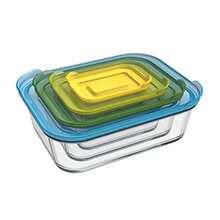 Joseph Joseph Juego de 8 piezas para almacenamiento de vidrio congelador horno microondas lavavajillas multicolor - Multicolor - Ver 2