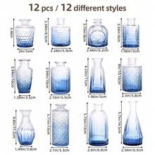 Tomnk 12/18/30/45/54pcs Glass Bud Vase Set, Small Vases For Flowers, Clear Bud Vases For Centerpieces Small Flower Vases In Bulk For Rustic Wedding Decorations Vintage Look Home Table Decor, Spring Home Decor - Multicolor - View 12
