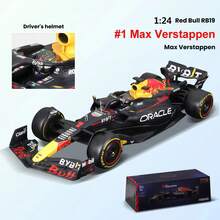 Burago 1:24 Modelo de coche de carreras Ferrari F1 SF24 Fórmula 1 de aleación, Ferrari, Red Bull, McLaren, Mercedes, juguete de coche realista coleccionable, regalo para hombres - Multicolor - Ver 15