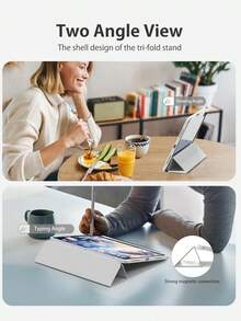 适用于第 11 代 11 英寸（2025 年款）/第 10 代 10.9 英寸（2022 年款）的混合型保护壳，超薄透明后盖带笔槽，支持自动睡眠/唤醒功能，Gary - 淺灰色 - 查看 8