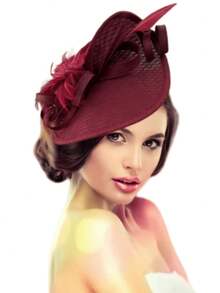 1Pc Fascinators Hats Women Fancy Tea Party Hats Funeral Headwear 2024 Elegant 1950s Derby Hats Hair Clip Bride Wedding Party Headband 1920s Headpiece Horse Race Vintage  Fedora Beret Hats 50s Outfit Hats Black Funeral 1940s Dresses Victorian Hat Pillbox Hats Accessories Women Girl Birthday Mother's Day Halloween, Tiny Hats, Fascinator, Top Hat , Cap, Autumn, Rave, Gifts, Hair Accessories, Gala Night - 玫紅色 - 查看 5