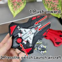 Children's Catapult Airplane Toy Set, Dual-Player Interactive Battle, Outdoor Fun, Plastic Material, Airplane Toy, Boys' Gift, Christmas Gift - Black - View 9