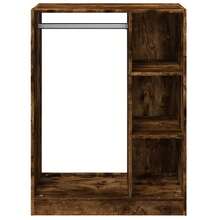 Großer Kleiderschrank Aus Holzwerkstoff In Räuchereiche-Optik 77x48x102 Cm - Stauraum Kommode Schrank Für Kleidung Wohnzimmer Schlafzimmer - 彩色 - 查看 6