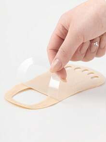 1/3/6 双装冰丝五指袜夏季薄款高跟袜硅胶防滑鞋垫绑带低帮半底袜新款夏季款式 - 彩色 - 查看 5