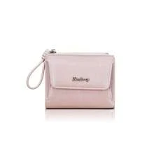 Baellerry Ins Style Fashion Women's Short Wallet With Pendant, Compact Multi-Function Card Holder, Sweet Girl Style, Mini PU Leather Wallet, Practical Coin Purse - Pink - View 2
