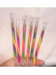 6pcs Multi-Color Neutral Pens Set, 1.2mm Glitter Ink, Vibrant Mixed Colors, Smooth Writing, Suitable For Journaling, Greeting Cards, DIY Crafts, Scrapbooking, Drawing, Note-Taking And Art Projects - Sets - View 11