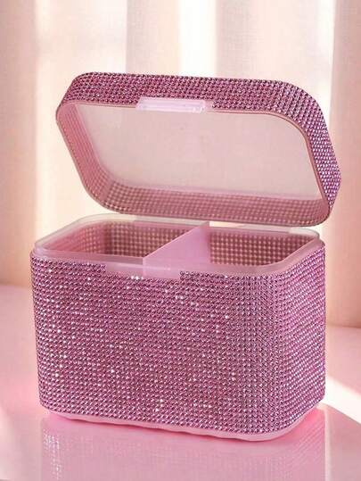 1 Large-Capacity Glitter Decorations, Nail Wipes, Makeup Remover Pads, Nail Art Storage Box, Storage Box, Jewelry Box For Accessories, Creative Storage Box, Nail Art Dust & Oxidation Protection, Large Capacity For Storing Nail Art Decorations, Recommended By Professional Nail Artists, Handmade Glitter Decorations, Sparkles In The Sunlight, Perfect As A Birthday Gift For Friends
