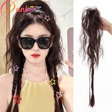 24 Inch Long Synthetic Curly Ponytail Hair Extension, Detachable Hair Clip/Elastic Band Accessory (No Glue), Adds Volume And Length For Short Hair - 彩色 - 查看 11