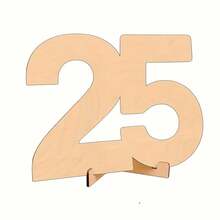 1件裝木製數字賓客簽到裝飾牌，18/20/25/30/40/50/60/70/80歲生日與結婚紀念日裝飾，可客製姓名與祝福語，適合派對桌面中心裝飾、拍照道具與個性化訊息 - A - 查看 15