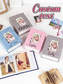 Album ảnh cá nhân hóa cỡ lớn 6 inch, có thể tùy chỉnh tên/văn bản - 100 trang trắng, bìa và trang ảnh được cá nhân hóa, thích hợp làm quà tặng cho gia đình, bạn bè, tiệc tùng, đám cưới, sinh nhật, album ảnh bằng nhựa bền chắc. - Nhiều màu - Xem 2