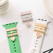4件套山形装饰配件，适用于硅胶表带系列，尺寸包括38mm、40mm、41mm、42mm、44mm、45mm和49mm。 - 均碼 - 查看 9