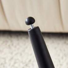 Round Coffee Table With A 70 Cm Diameter In Grey Marble Look (MDF) & Black Metal Legs. Minimalist Design, Ideal For Living Rooms And Small Spaces. - Grey - View 9