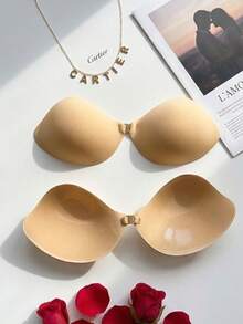 2片装隐形无肩带粘性胸垫：性感硅胶胸垫，完美搭配吊带裙和婚纱。提升胸型，打造更丰满、更优美的曲线。隐形芒果形胸垫。 - 彩色 - 查看 14