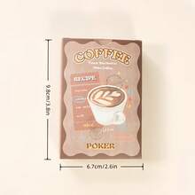 54pcs Coffee Recipe Playing Cards With Acrylic Storage Box, Unique Coffee Drink Making Guide Cards, Home, Game Night, Party Collectibles, Fun Instructional Cards, Creative Gift - Multicolor - View 8