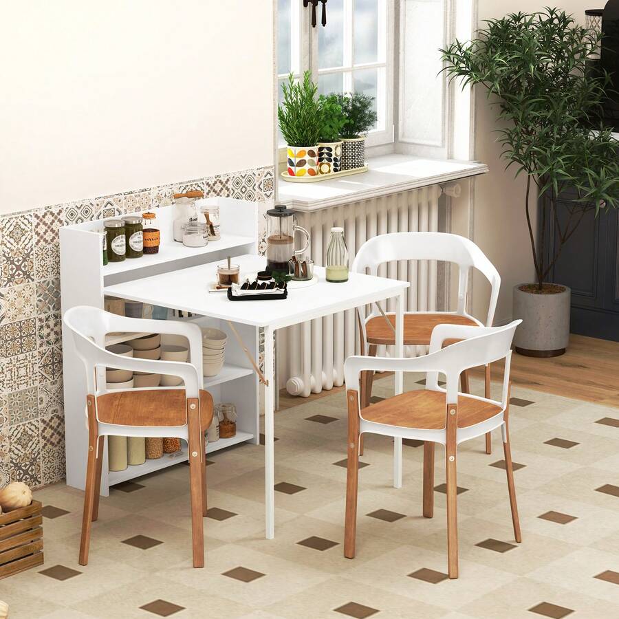 HOMCOM Mesas de comedor - Blanco - Ver 1