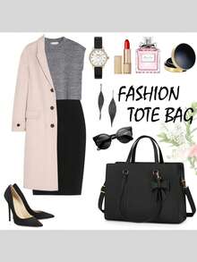 NEWHEY 15.6英寸女士笔记本电脑包，防水皮革笔记本电脑公文包，大容量轻便商务笔记本电脑手提包，专业办公工作包 - 彩色 - 查看 11