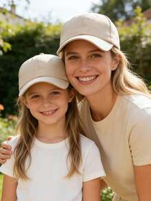 1/2 Pcs Parent-Child Adjustable Baseball Cap Set, Sun Protection Casual Matching Hat For Parent & Kid Spring Summer Daily Wear - Baseball Cap - View 4