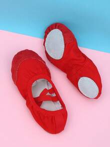 Children's Soft Bottom Dance Shoes, Girls' Ballet Shoes, Pink - Red - View 2