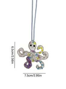 Handmade Beaded Ocean Creature Accessory Set, Including Starfish, Seahorse, Octopus And Lobster Fabric Patch Decorations Bag Charm Accessoires Charms For Bag Teacher Gifts - Multicolor - View 11