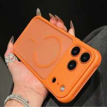 Shockproof MagSafe Compatible Frosted Orange 1pc New Protective Phone Case For IPhone 17 Pro/17 Pro Max Multiple Color Options Anti-Fall And Shock-Proof Full Body Protection Suitable For IPhone 17 Pro/Max Spring Gift - Multicolor - View 12