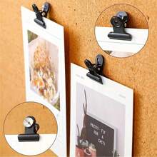 20pcs Push Pin Hooks, Plastic Heads Cork Board Hooks Decorative Thumb Tacks Hook For Photo Wall, Bulletin Board, Home Wall, Home Office School Supplies (Black, Transparent, Black And Transparent) Back To School - Multicolor - View 5